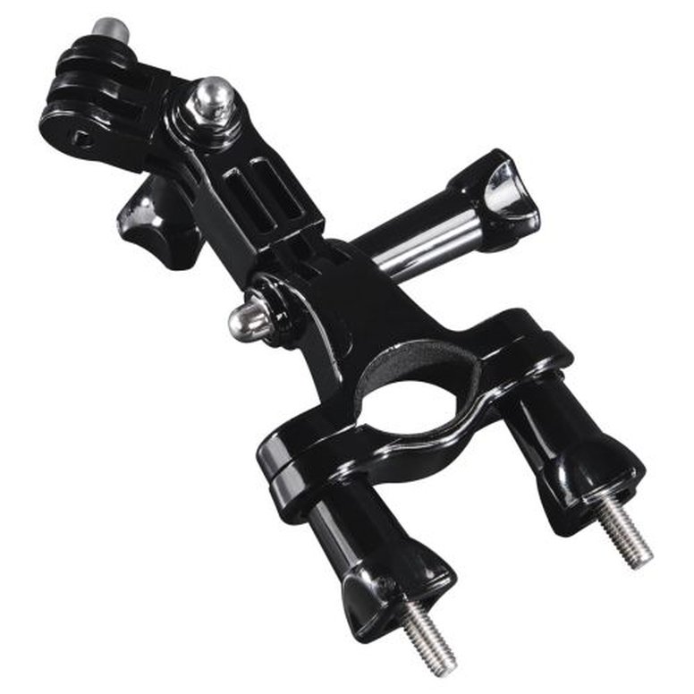 Hama (Small) Pole/Handlebar Mount for GoPro and Action Cameras, 3-Way Pivot Arm, Fits Diameter 1.6 - 4 cm