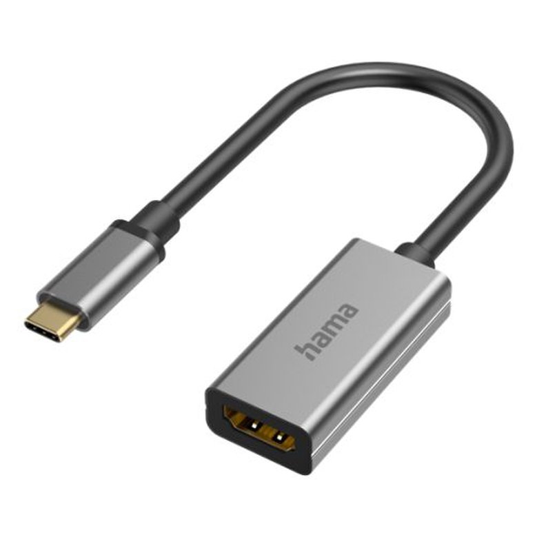 Hama USB-C Male to HDMI Female Cable, Ultra-HD 8K, Aluminium