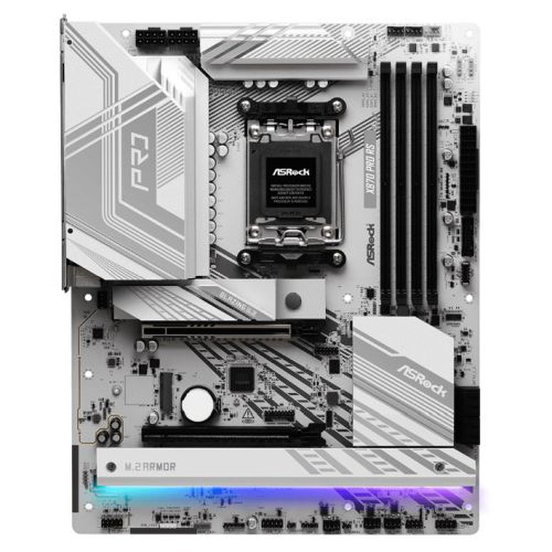 Asrock X870 PRO RS, AMD X870, AM5, ATX, 4 DDR5, HDMI, 2 USB4, 2.5G LAN, RGB, 3x M.2