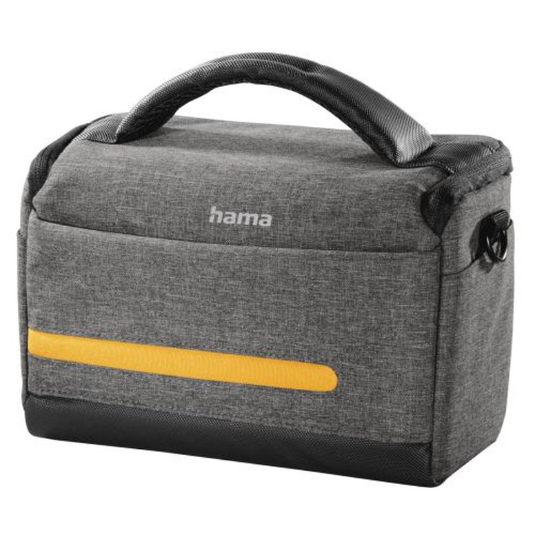 Hama Terra 135 Camera Bag, Shoulder Strap, Trolley Strap, Removable Divider, Grey, 23 x 9.5 x 14 cm Compartment