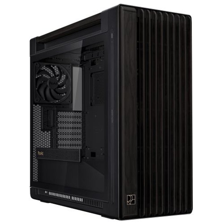 Asus ProArt PA602 Wood TG Gaming Case w/ Glass Panel, E-ATX, Front Grill, 2x 20cm Fans, PWM Fan Hub, IR Dust Indicator, USB-C 20Gps, Black