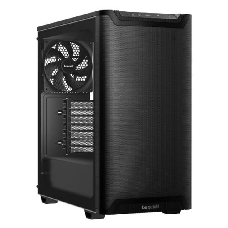 Be Quiet! Pure Base 501 Airflow Window Gaming Case, ATX w/ Glass Side, Compact Design, 2 Pure Wings 3 Fans, High Airflow Front & Top, USB-C, Black