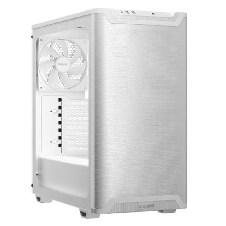 Be Quiet! Pure Base 501 Airflow Window Gaming Case, ATX w/ Glass Side, Compact Design, 2 Pure Wings 3 Fans, High Airflow Front & Top, USB-C, White