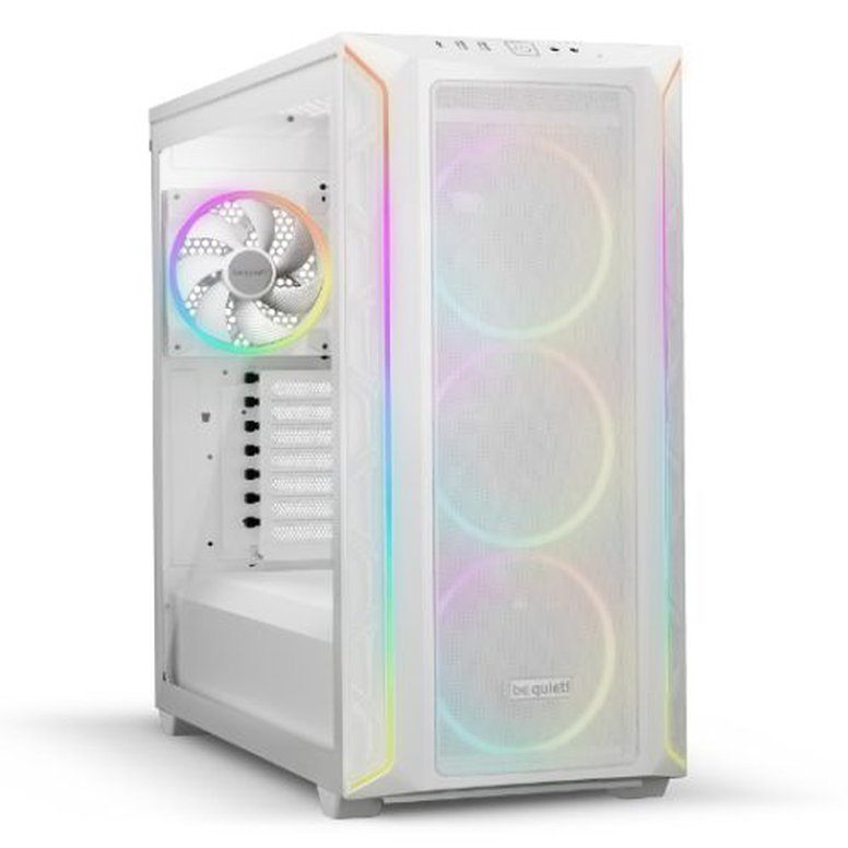 Be Quiet! Shadow Base 800 FX RGB Gaming Case w/ Glass Window, E-ATX, ARGB Front Strips & Controller, 4x ARGB Fans & Hub, Mesh Airflow, USB-C, White