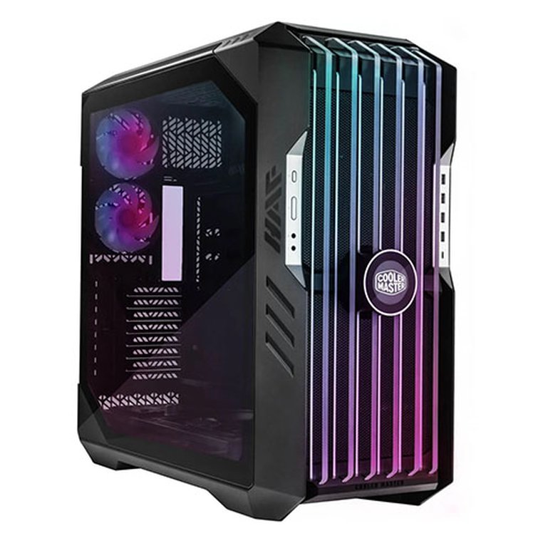 Cooler Master HAF 700 EVO Gaming Case w/ Glass Side, E-ATX, Multi Chamber, 5x ARGB Fans, ARGB Fan Hub, Front LCD Display, USB-C, Black