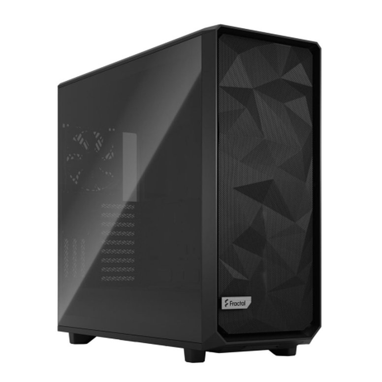 Fractal Design Meshify 2 XL (Black TG) Gaming Case w/ Light Tint Glass Window, E-ATX, Angular Mesh Front, 3 Fans, Fan Hub, Detach. Front Filter, USB-C