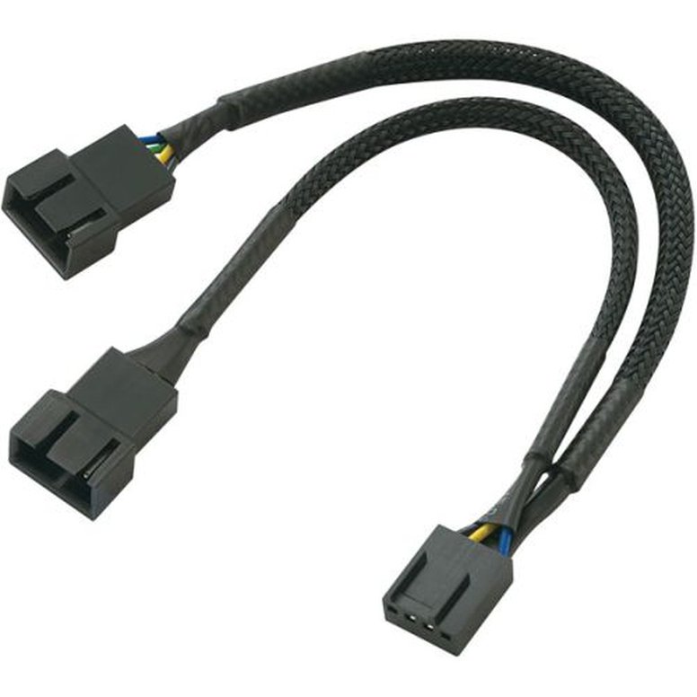 Akasa PWM Fan Splitter Cable, 2 PWM Fans from Single PWM Header, 15cm