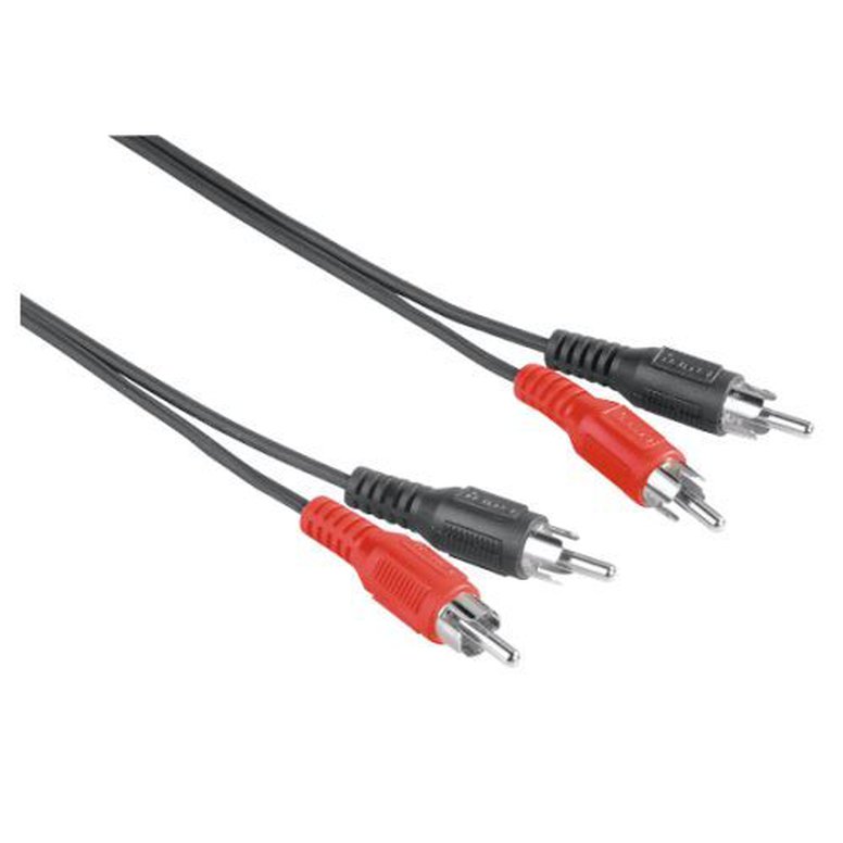 Hama 2x RCA Plugs to 2x RCA Plugs, 2.5 Metre