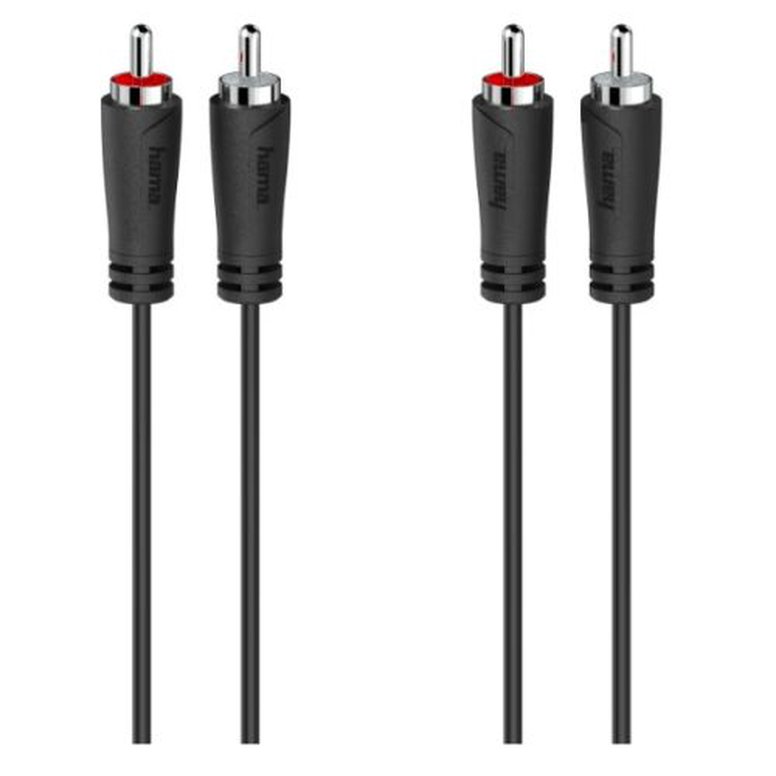 Hama 2x RCA Plugs to 2x RCA Plugs, 5 Metre