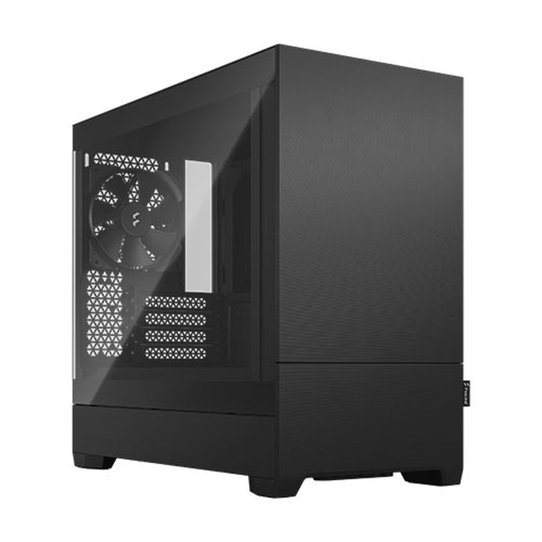 Fractal Design Pop Mini Silent (Black TG) Gaming Case w/ Clear Glass Window, Micro ATX, Sound-Damping Steel & Foam, 3 Fans