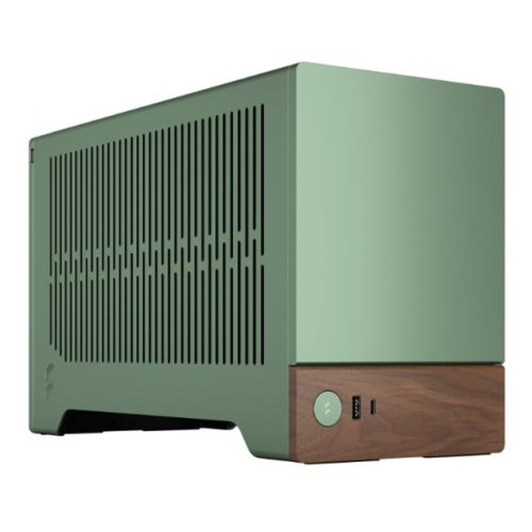 Fractal Design Terra Jade SFF PC Case, Mini ITX, Walnut Front, Anodized Aluminium Exterior, 322mm GPU Support, Requires SFX/SFX-L PSU, USB-C