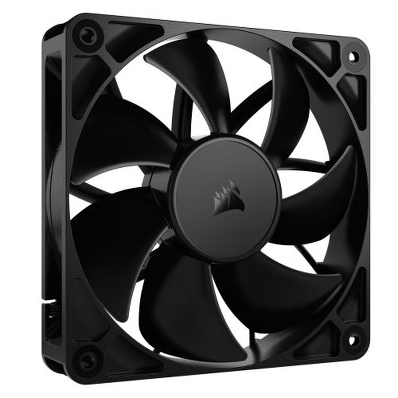 Corsair RS120 PWM 12cm Case Fan, Magnetic Dome Bearing, Daisy-Chain 4-Pin, 2100 RPM, AirGuide Tech, Black