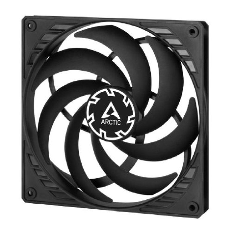 Arctic P14 14cm Pressure Optimised Slim PWM PST Fan w/ integrated Y-cable, Black, Fluid Dynamic, 150-1800 RPM