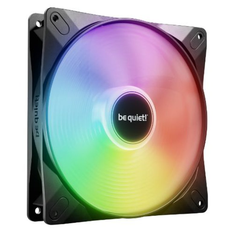 Be Quiet! (BL129) Light Wings LX 14cm PWM High-Speed ARGB Case Fan, Rifle Bearing, Impeller w/ 16 LEDs, Daisy-Chain, Up to 1800 RPM, Black