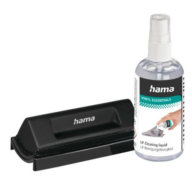 Hama Record Cleaning Kit - Antistatic Brush with 100ml Cleaning Fluid