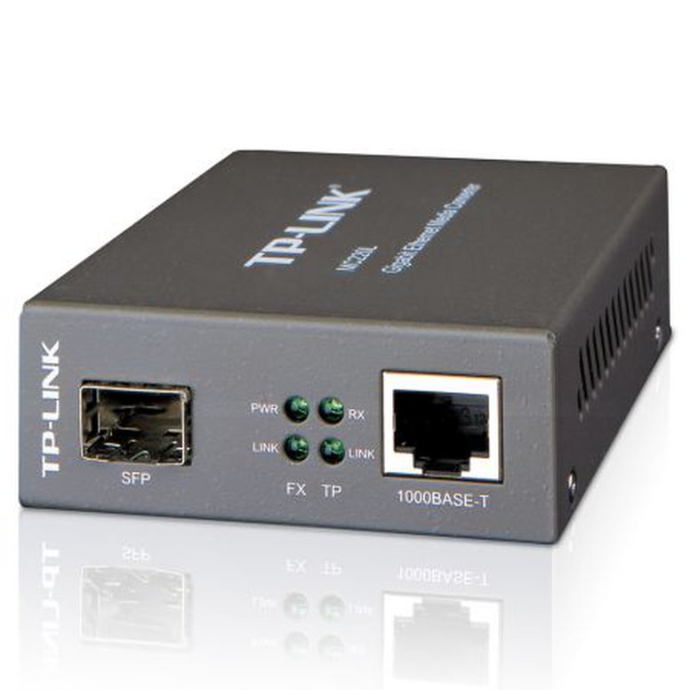 TP-LINK (MC220L) Gigabit SFP Media Converter, 1x GB Auto-Negotiation RJ45, Half-Duplex / Full-Duplex