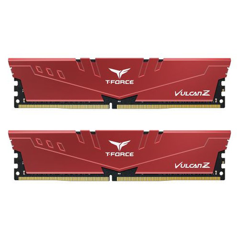 Team T-Force Vulcan Z 16GB Kit (2 x 8GB), DDR4, 3600MHz (PC4-28800), CL18, XMP 2.0, DIMM Memory, Red