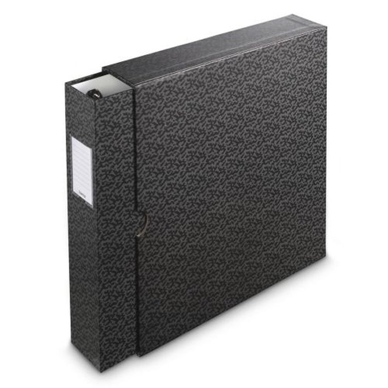 Hama Folder, 4-D Ring, 70mm Spine Width, Slipcase, Black/Grey