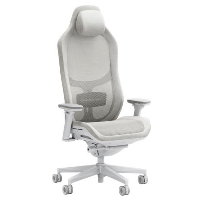 Fractal Design Refine Mesh Light Gaming Chair, Synchro-Tilt, Memory Foam Headrest, Padded 4D Armrests, Adaptable Support