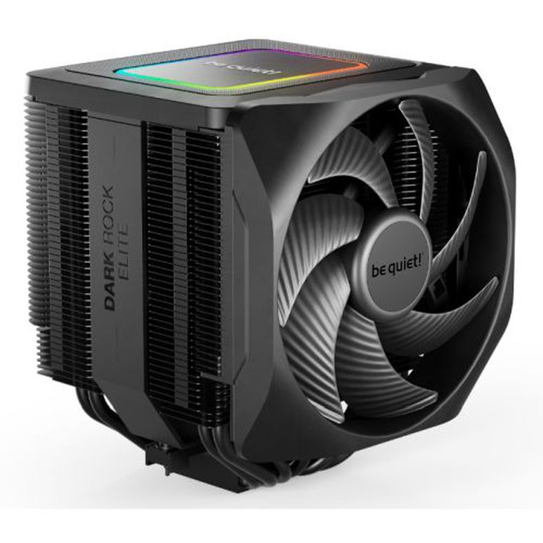 Be Quiet! BK037 Dark Rock Elite Heatsink & Fan, Intel/AMD, 2 Silent Wings Fans, Speed Switch, ARGB Top Cover, 280W TDP