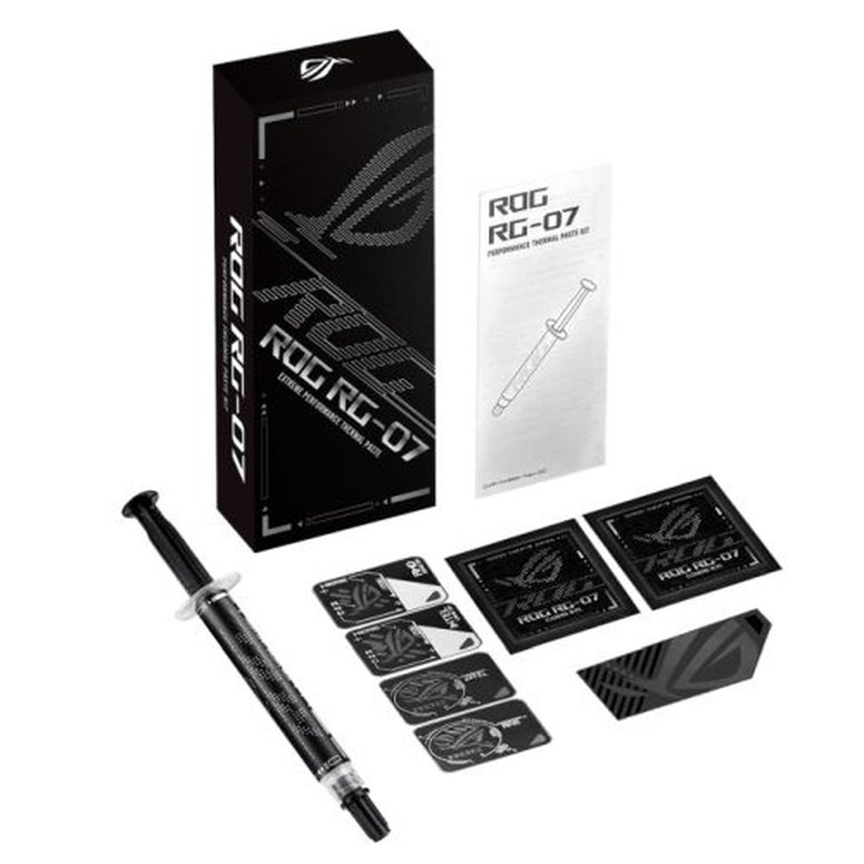 Asus ROG RG-07 Performance Thermal Paste Kit, 3g Syringe, Clean Wipes, Spreader, Application Stencils