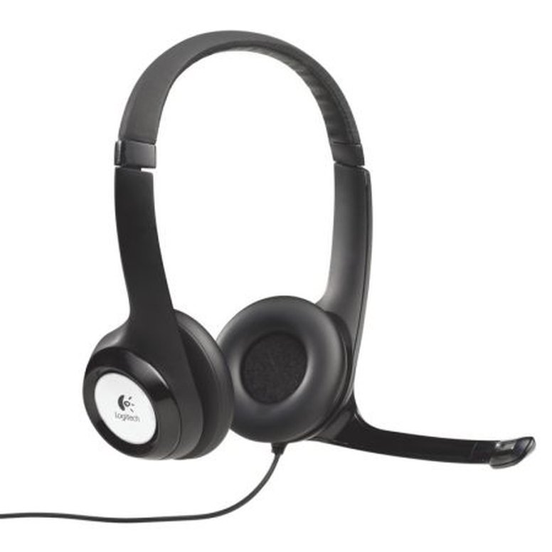 Logitech H390 USB Headset with Boom Microphone, In-line Controls,  Enhanced Digital Audio, Padded Headband & Earcups