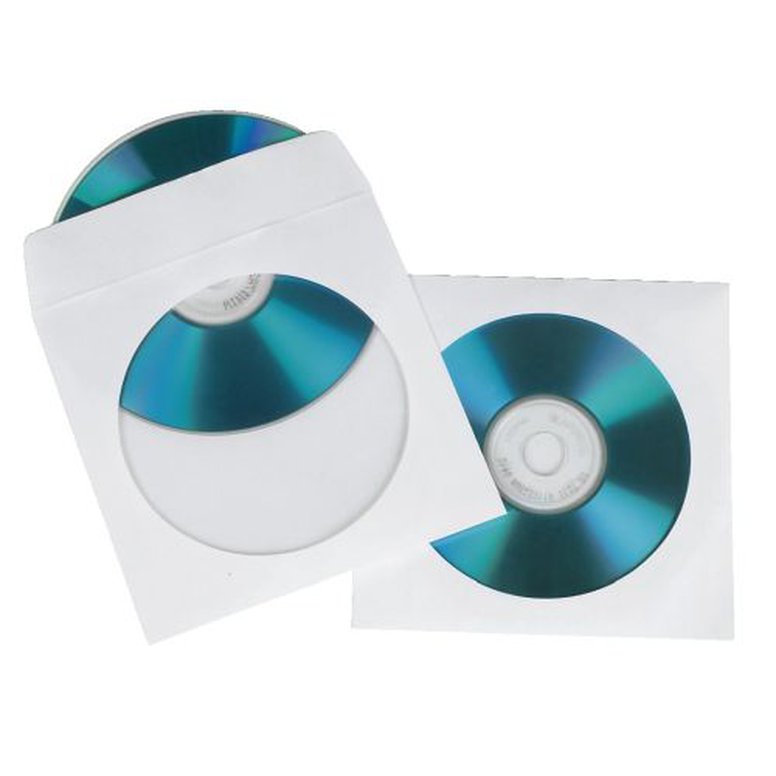 Hama CD/DVD/Blu-Ray Protective Sleeves x50, White Paper, Transparent Window