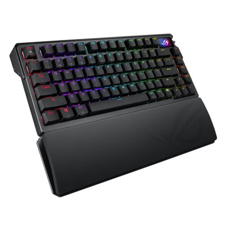 Asus ROG AZOTH Extreme Compact 75% Mechanical RGB Gaming Keyboard, Wireless/Btooth/USB, NX Snow Switches, 8000Hz, OLED Display, Control Knob