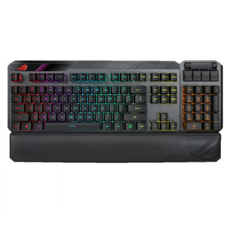 Asus ROG CLAYMORE II RGB Mechanical Gaming Keyboard w/ PBT Keycaps, Wired/Wireless, RX Red Mechanical Switches, Fully Programmable Keys, Detachable Numpad & Wrist Rest *US LAYOUT*