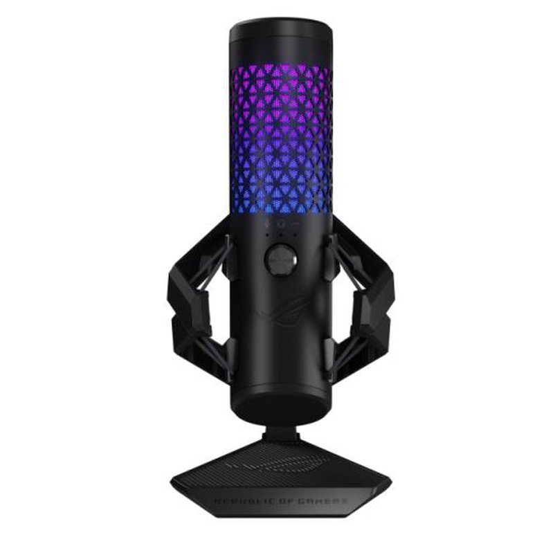 Asus ROG Carnyx USB Gaming Microphone, Studio-Grade 25mm Condenser, 192kHz/24-bit, High-Pass Filter, Pop Filter, Metal Mount, RGB Lighting