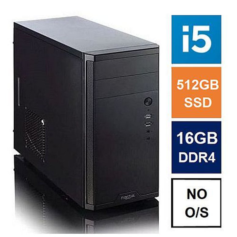 Spire MATX Tower PC, Vida Business Case, i5-12400, 16GB 3200MHz, 512GB SSD, Corsair 550W, No Optical, KB & Mouse, No Operating System