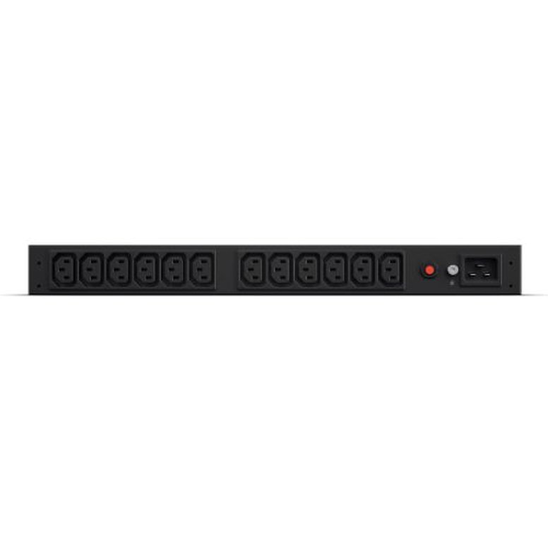 CyberPower PDU20BHVIEC12R Basic Power Distribution Unit, 1U Vertical/Horizontal Rackmount, 1x IEC C20 Input, 12 Outlets, Overload Protection