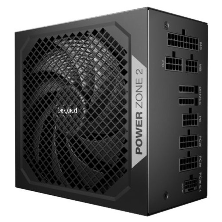 Be Quiet! 1000W Power Zone 2 PSU, Fully Modular, 80+ Platinum, Semi-Passive Zero-RPM Cooling, ATX 3.1, PCIe 5.1