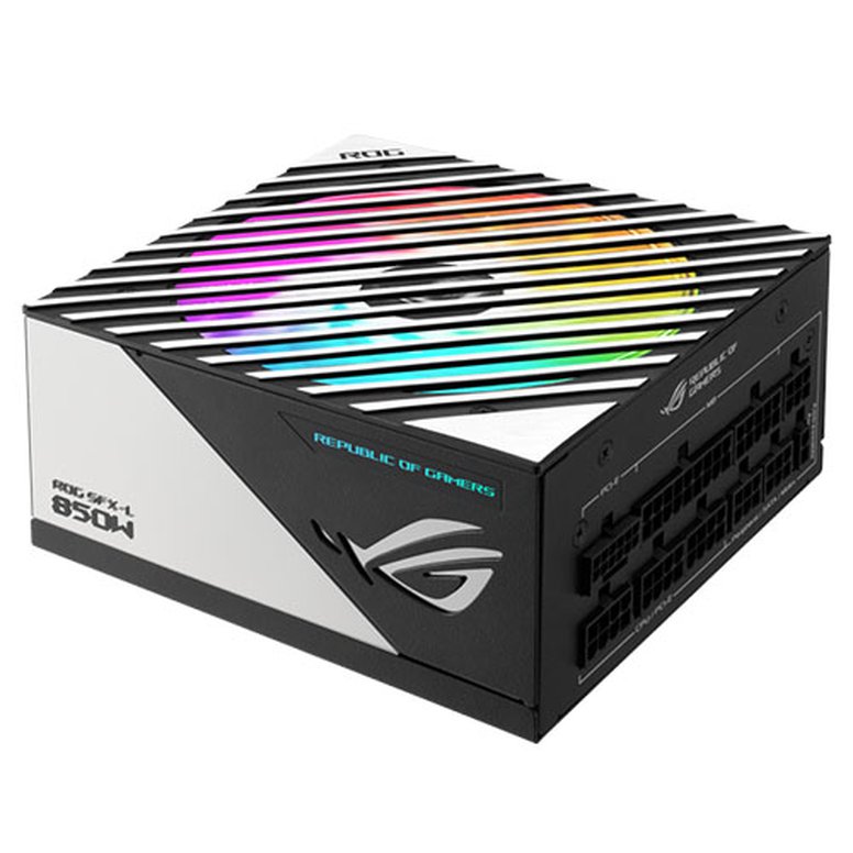 Asus 750W ROG LOKI SFX-L Platinum PSU, Small Form Factor, Fully Modular, 80+ Platinum, PCIe 5.0, 0dB Fan Button, RGB, ATX-to- SFX Bracket