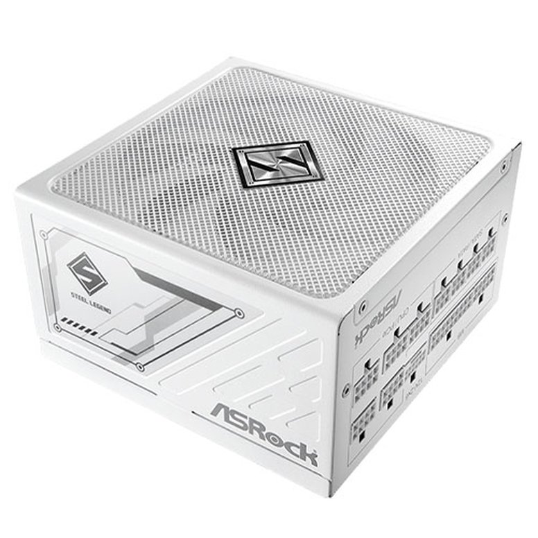 Asrock 850W Steel Legend SL-850GW PSU, Fully Modular, 80+ Gold, Cybenetics Platinum & Lambda A+, ATX 3.1, PCIe 5.1, White