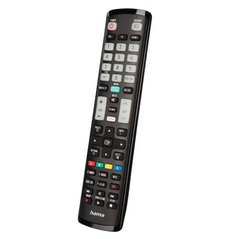 Hama Universal IR Remote Control for Samsung TVs, Teachable, Smart Buttons, Illuminating Buttons, 10m Range