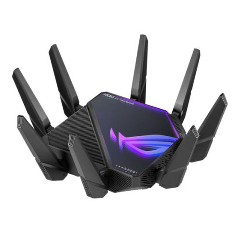 ASUS (GT-AXE16000) ROG Rapture AXE16000 Wi-Fi 6E Quad-Band Gaming Router, 6GHz Band, Dual 10G LAN, 2.5G WAN, AiMesh, VPN Fusion, RGB