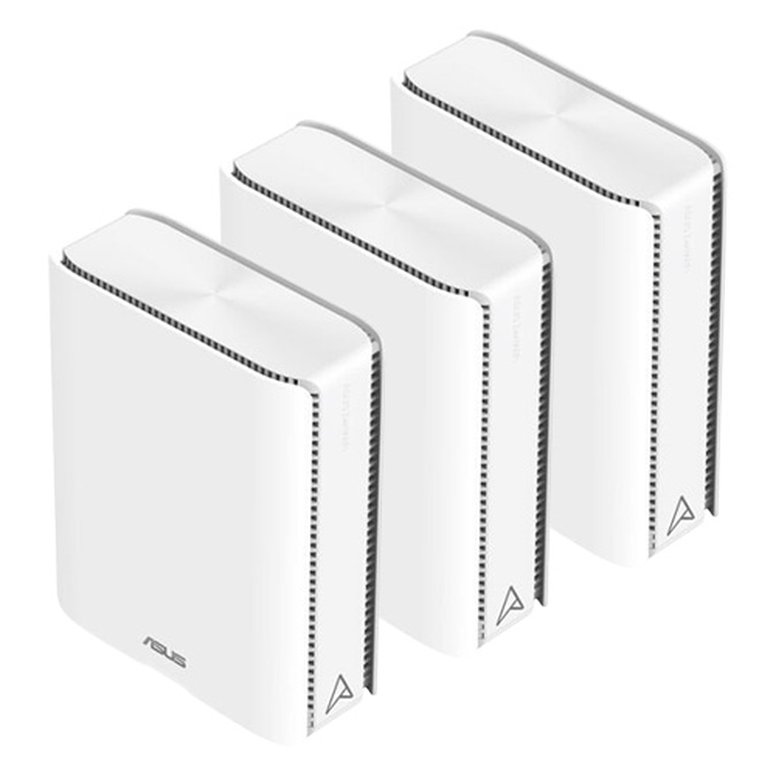 Asus (ZenWiFi BQ16) BE25000 Quad Band Wi-Fi 7 Mesh Routers, 3 Pack, Up to 8,000 sq.ft, 2x 10G Ports, USB, VPN, multi-SSID