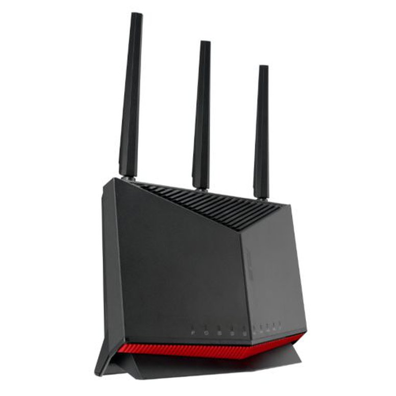 Asus (RT-BE86U) BE6800 Dual Band Wi-Fi 7 Gigabit Router, 10G WAN/LAN, 2.5G Ports, 4K-QAM, MLO, AiMesh, 20G WAN/LAN Capacity