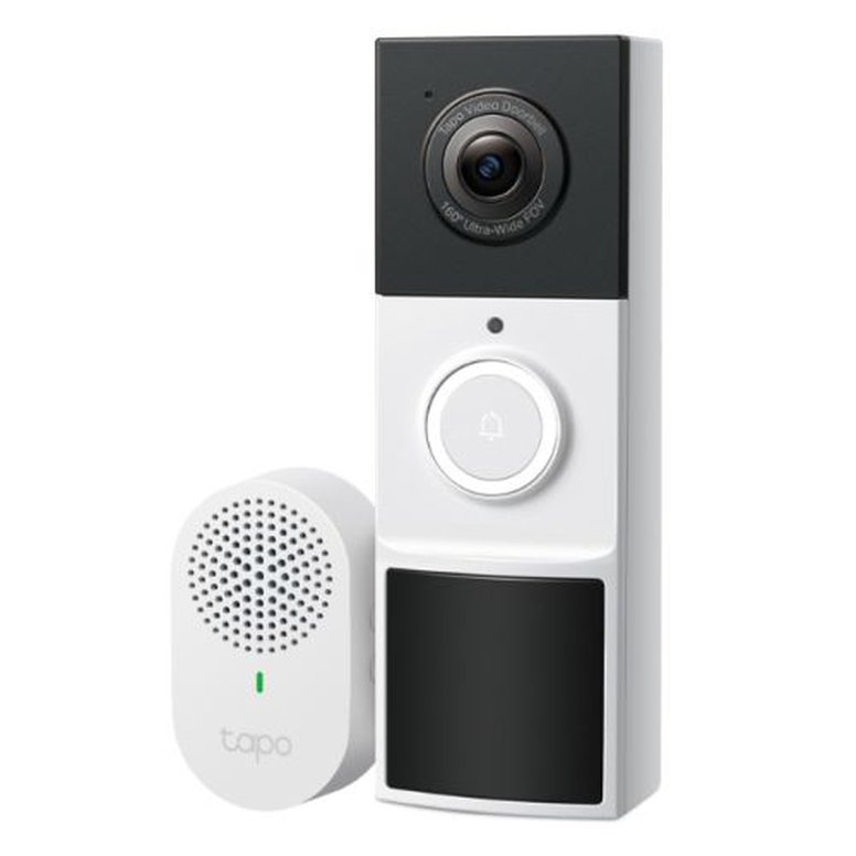 TP-LINK (TAPO D210) Smart Battery 2K 3MP Video Doorbell Camera w/ Chime, 6-Month Battery, Night Vision, AI Detection & Notification