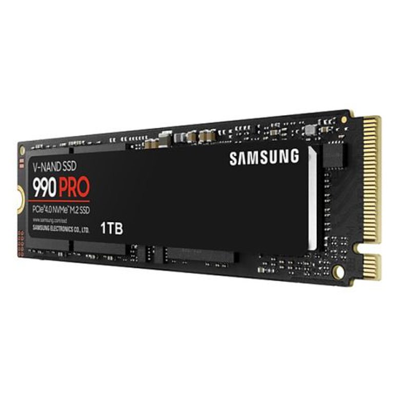 Samsung 1TB 990 PRO M.2 NVMe Gen4 SSD, M.2 2280, PCIe 4.0, V-NAND, R/W 7450/6900 MB/s, 1200K/1550K IOPS