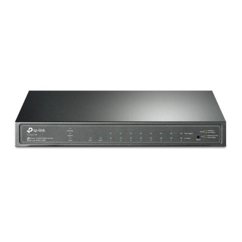 TP-LINK (TL-SG2210P V5) JetStream 10-Port Gigabit Smart Switch with 8-Port PoE+, 2 SFP Ports, Desktop/Wall Mount