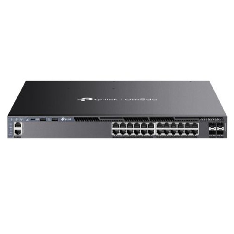 TP-LINK (SG6428XHP) Omada 24-Port Gigabit Stackable L3 Managed PoE+ Switch with 4 10G Slots, USB