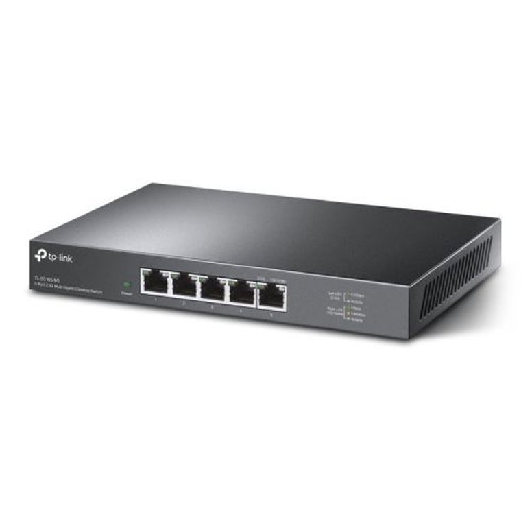 TP-LINK (TL-SG105-M2) 5-Port Unmanaged 2.5G Multi-Gigabit Desktop Switch, 5x 100/1G/2.5G, Fanless, Steel Case