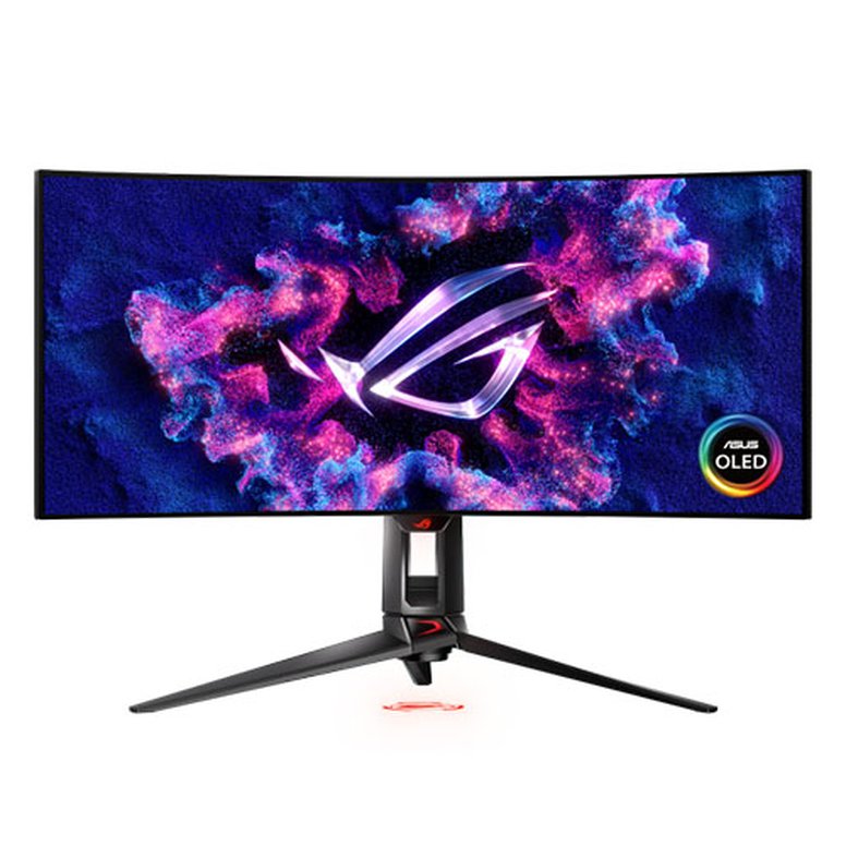 Asus 34" ROG Swift OLED Ultrawide Curved Gaming Monitor (PG34WCDM), 3440 x 1440, 0.03ms, 240Hz, G-SYNC, Heatsink, Smart KVM, VESA