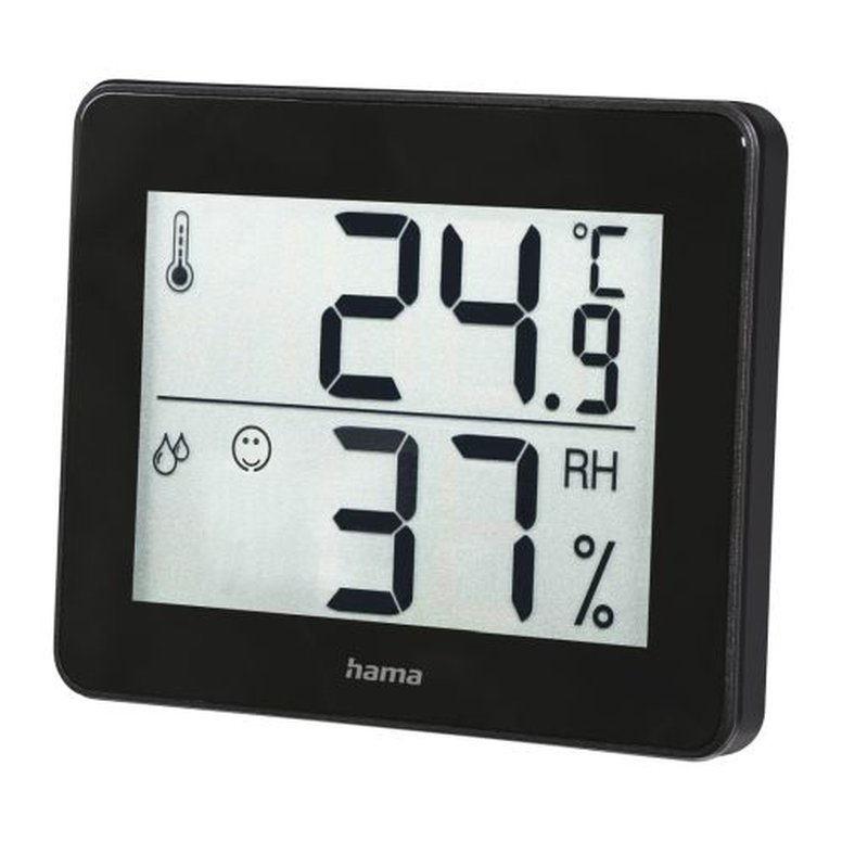 Hama TH-130 Thermo/Hygrometer - Thermometer, Hygrometer, Comfort Indicator, Black