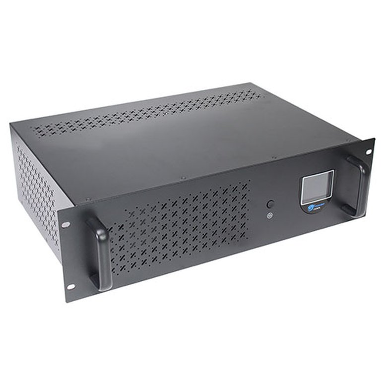 Powercool Off-Line 1200VA 3U Rackmountable UPS, 720W, AVR Energy Saving, DC Cold Start, Alarm, 1x UK Socket, 4 x IEC, 2x RJ45, 1x USB, LCD Monitoring