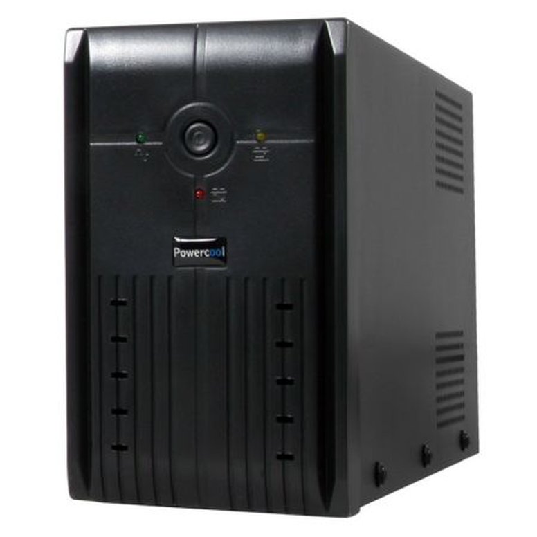 Powercool 650VA Smart UPS, 390W, LED Display, 2x UK Plug, 2x RJ45, USB