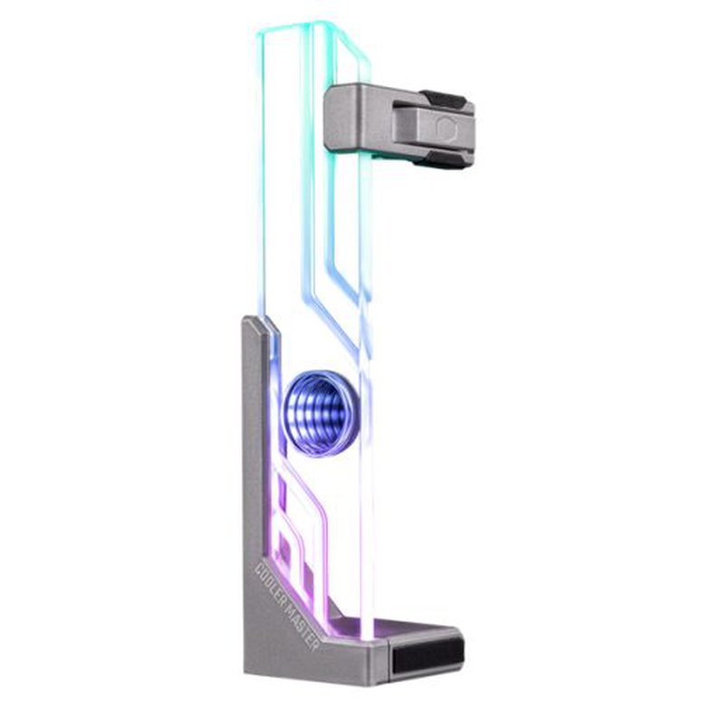 Cooler Master Atlas ARGB GPU Support Bracket, Infinity Mirror Design, Edge-Lit ARGB Tempered Glass, Aluminium Stand